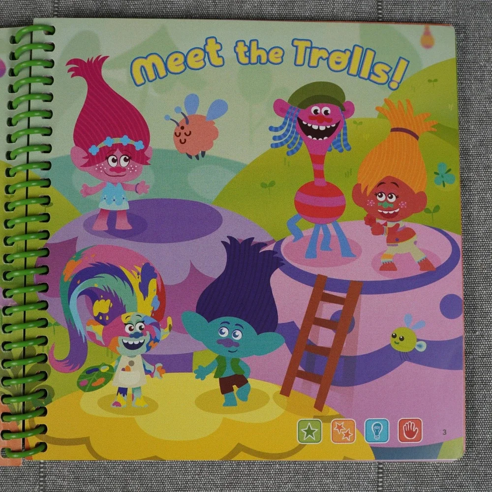 LeapFrog LeapStart Trolls Solve It All Poppy Branch Level 3 Kindergarten Book